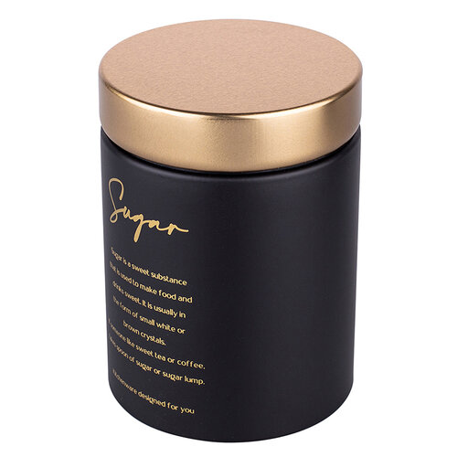 Altom Pločevinasta posoda s pokrovom Sugar, črna