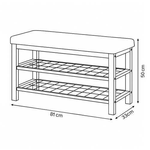 Skrinka na topánky s 2 policami, zelená