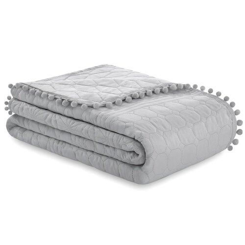 DecoKing Prekriv za posteljo Meadore srebrna, 170x 210 cm