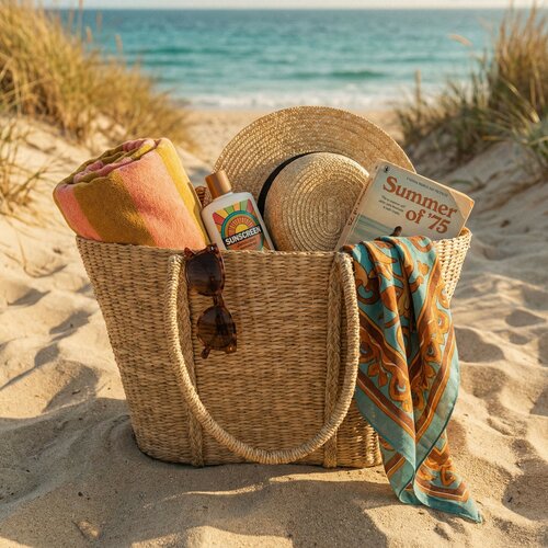 Strandkorb aus Seegras 57 x 14 x 30 cm