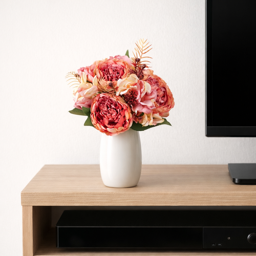 Півонії в пуджеті, старого рожевого кольору , 20 х 26 см