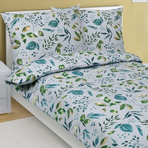 Lenjerie de pat din bumbac Bellatex Lupin verde ,140 x 220 cm, 70 x 90 cm