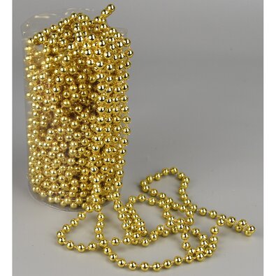 Ghirlanda de Crăciun, din perle, auriu, 15 m
