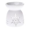 Keramična aromalampa Snowlet bela, 7,7 x 9 cm