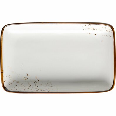 Mäser Прямокутна таця Pintar White коричневі крапки 21 x 13 x 3 см