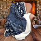 Rénszarvas bolyhos takaró, kék, 150 x 200 cm