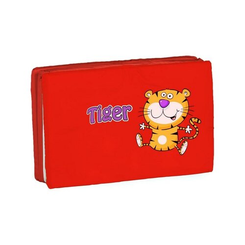 Caretero Skládací matrace do postýlky Tiger červená, 120 x 60 x 5,5 cm