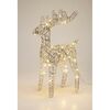 Vánoční svítící sob Silver, 37 x 24 cm, 30micro LED, na baterie