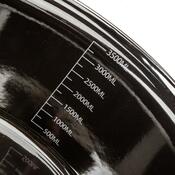 Banquet Garnek emaliowany METALLIC Black 22 cm, 3,7 5 l, z pokrywką