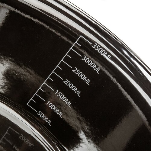 Banquet Emajlirana posoda METALLIC Black 22 cm,3,7 5 l, s pokrovom