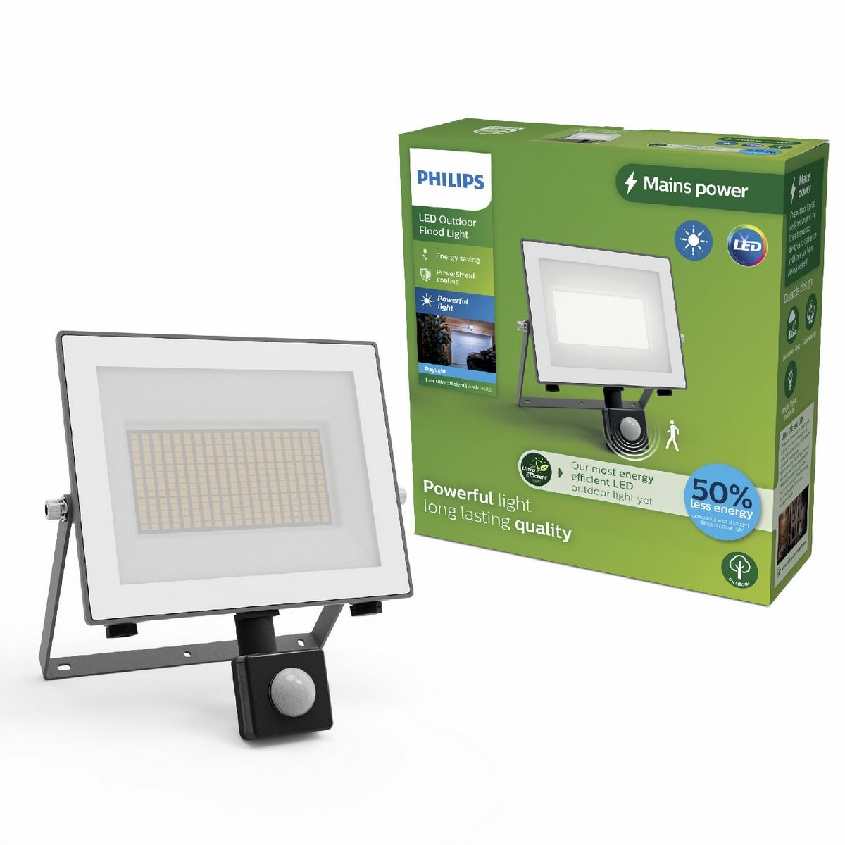 Philips Lois UltraEfficient venkovní LED reflektor Flood Light se senzorem antracit, 24 W, 4500 lm, 5000 K, IP65 - thumb (1)