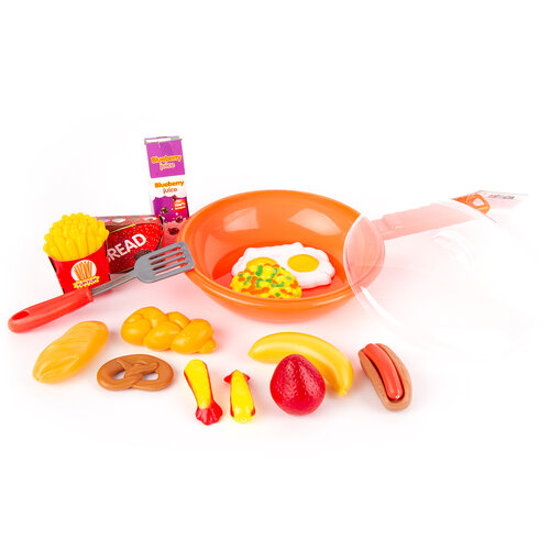 Set jucării pentru copii Tigaie, portocaliu, 30 cm