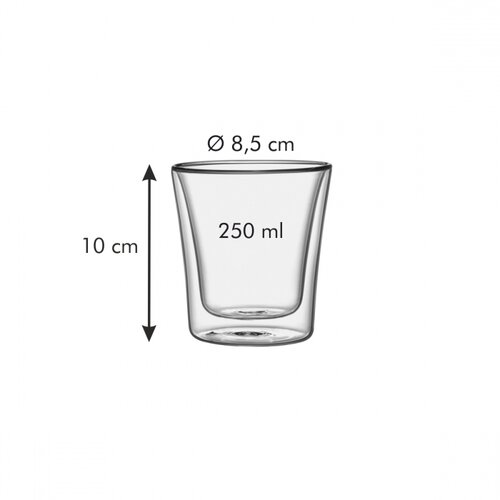 Tescoma 2 részes termo üvegpohár készlet myDRINK, 250 ml