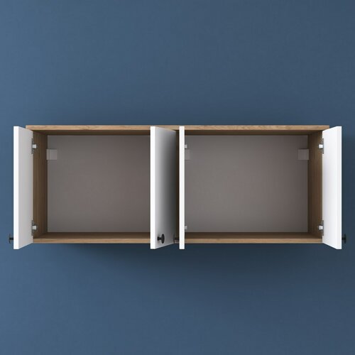 Dulap de perete Bany Walnut and White