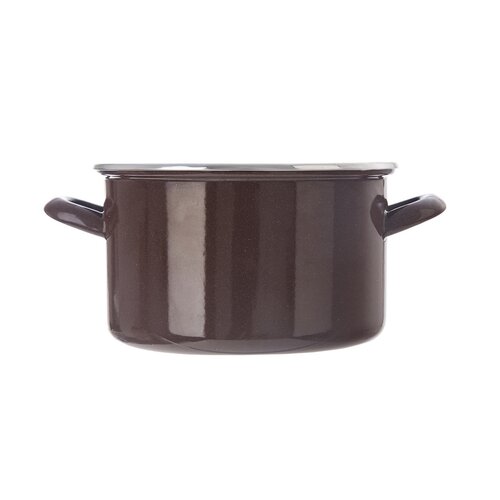 Orion Garnek emaliowany z rantem Brown, 3 l