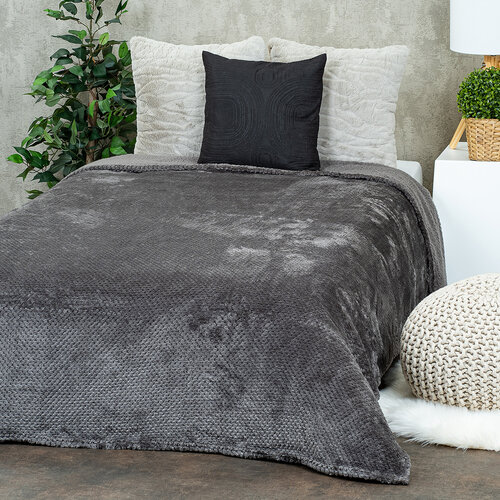 Matex Prekriv za postel Montana temno siva, 170 x210 cm