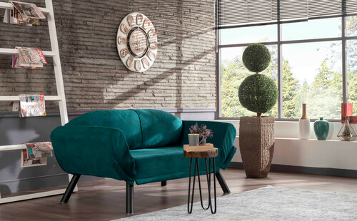 Canapea pat Genzo Petrol Blue