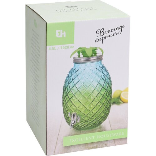EH Üveg italadagoló 4,5 l, rózsaszín