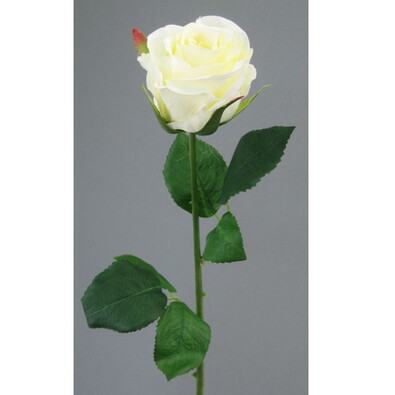 Umelá kvetina ruža 48 cm biela 6 ks