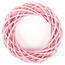 Coroniță împletită roz, diam. 25 cm