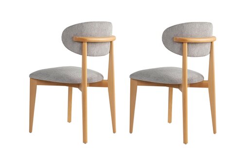 Zestaw krzeseł do jadalni Lionte Grey and Light Oak, 2 szt.