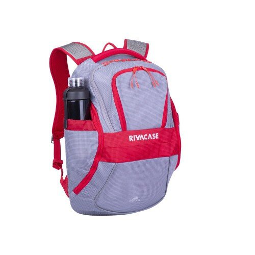 Riva Case 5225 Sportrucksack für Laptop 15,6", grau-rot, 20 l