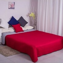 Domarex Cuvertură pat cu două fețe Canti roșu/gri, 220 x 240 cm