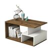 Couchtisch Arte White and Dark Walnut