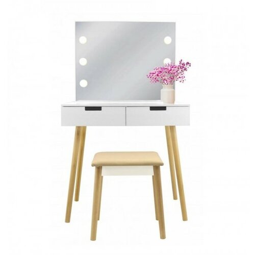 Kosmetický stolek s osvětlením Retro, 80 x 135 x 50 cm