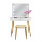 Kosmetický stolek s osvětlením Retro, 80 x 135 x 50 cm