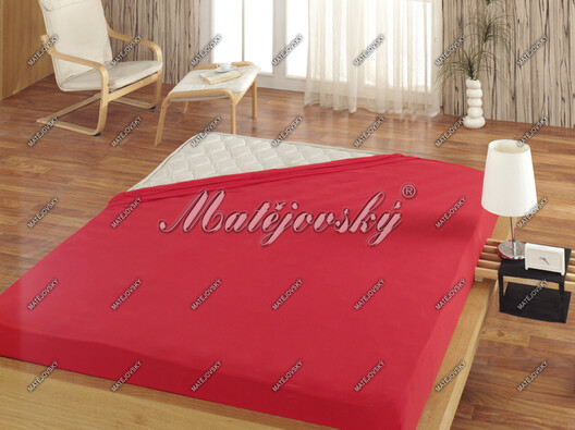 Cearşaf de pat Matějovský jersey, roşu, 100 x 200 cm