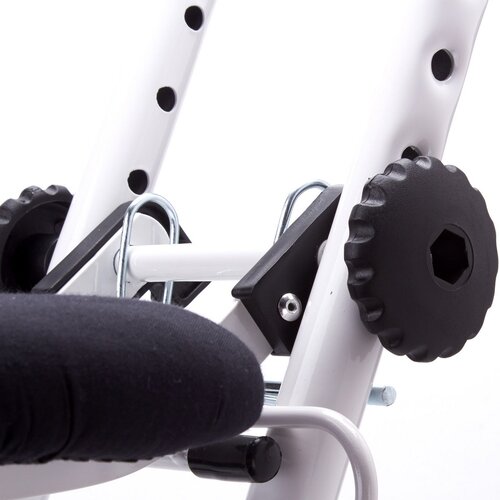 MSV Skladacia stolička na žehlenie nastaviteľná 43 x 62 x 97 cm, biela