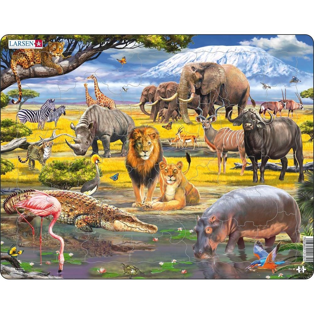 Larsen Puzzle Zvieratá v savane, 43 dielikov