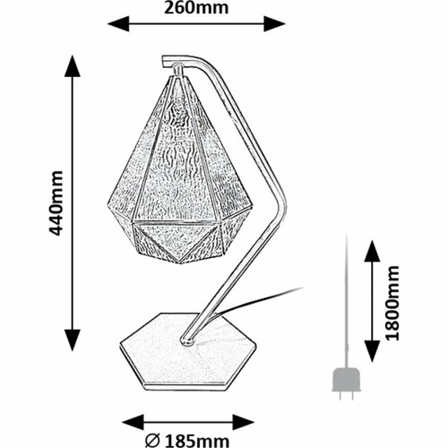 Rabalux 74200 vintage stolná lampa Norah, zlato/modrá