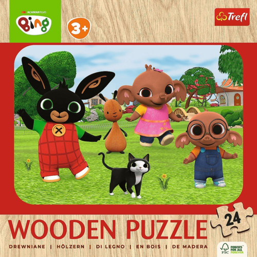 Trefl Puzzle Dřevěné Bing, 24 dílků, od 3 let