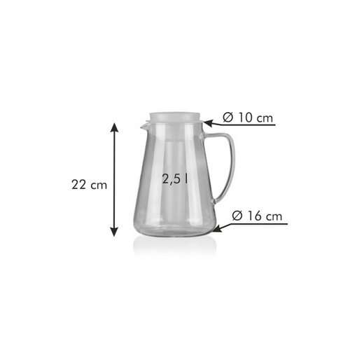 Tescoma Krug mit Auslaugung und Kühlung Teo 2,5 l, Rot