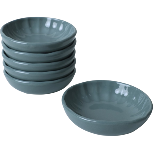 Komplet 6 keramičnih skodelic Laguna, 12 cm,bencinsko modra