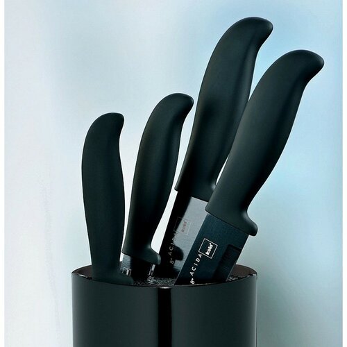 Kela 5dílná sada kuchyňských nožů ve stojanu ACIDA, černá