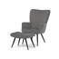 Entspannungssessel mit Fußstütze L7285 GREY6, grau