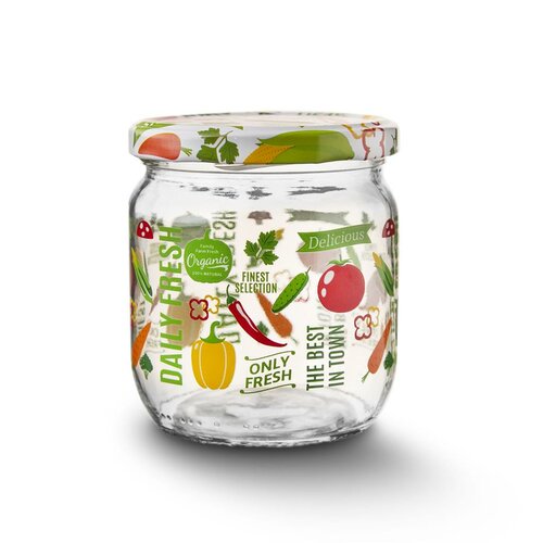 Orion Set of preserving jars with lids Fruit 0.425l, 4 pcs