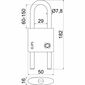 Mosadzný visiaci zámok RV.ELIPS.MOD.50