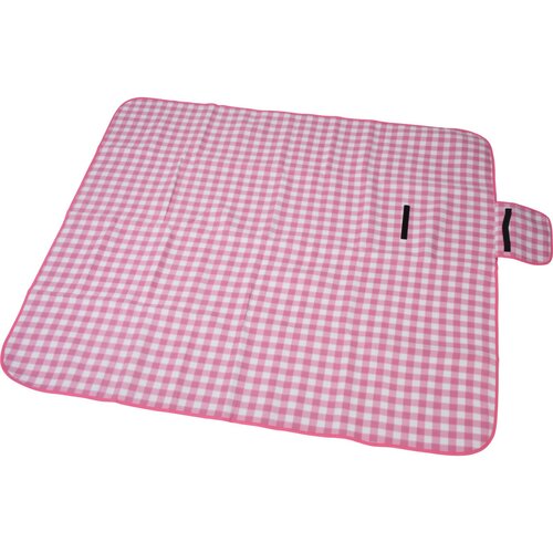 Pătură picnic Carouri 130 x 150 cm, roz