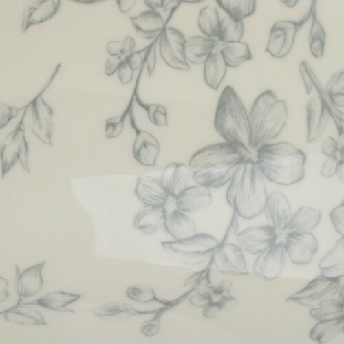 Bol de servire din ceramică Flori delicate 20 cm, gri