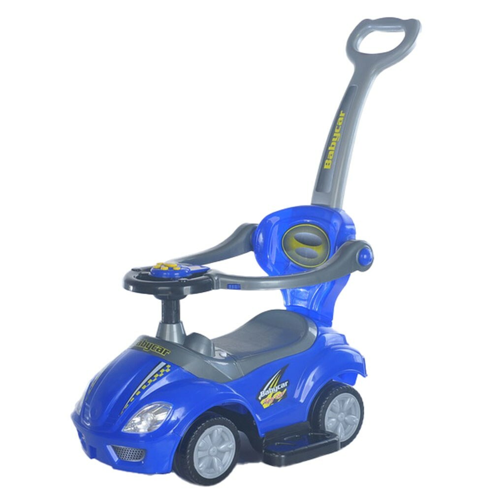 Baby Mix Mega Car 3 az 1-ben futóbiciklivezetőrúddal, kék