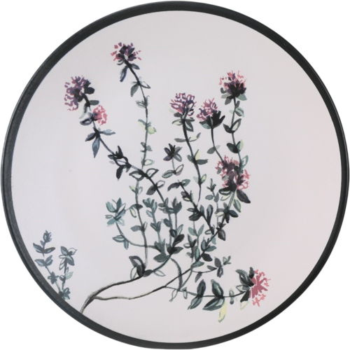 Sada 6 kameninových mělkých talířů Herbal 25 cm