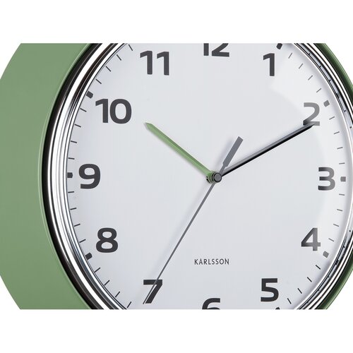 Karlsson 6006GR design falióra, zöld, átmérő 34 cm