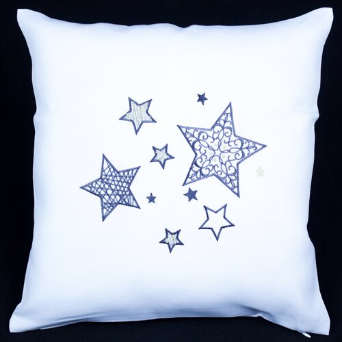 Božični prevlek za blazino Blue stars, 40 x 40 cm