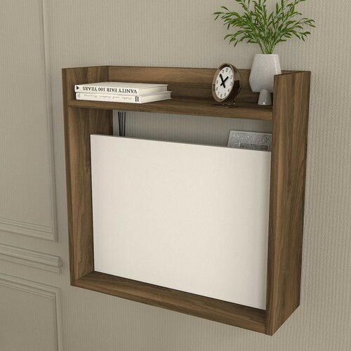 Schreibtisch Laptop White and Walnut