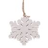 Drewniana ozdoba świąteczna Snowflake, biały, 8 szt.