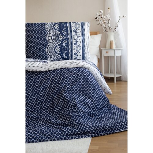 Lenjerie de pat Jerry Fabrics polycotton Canzone albastru , 2 buc 140 x 200cm, 2 buc 70 x 90 cm